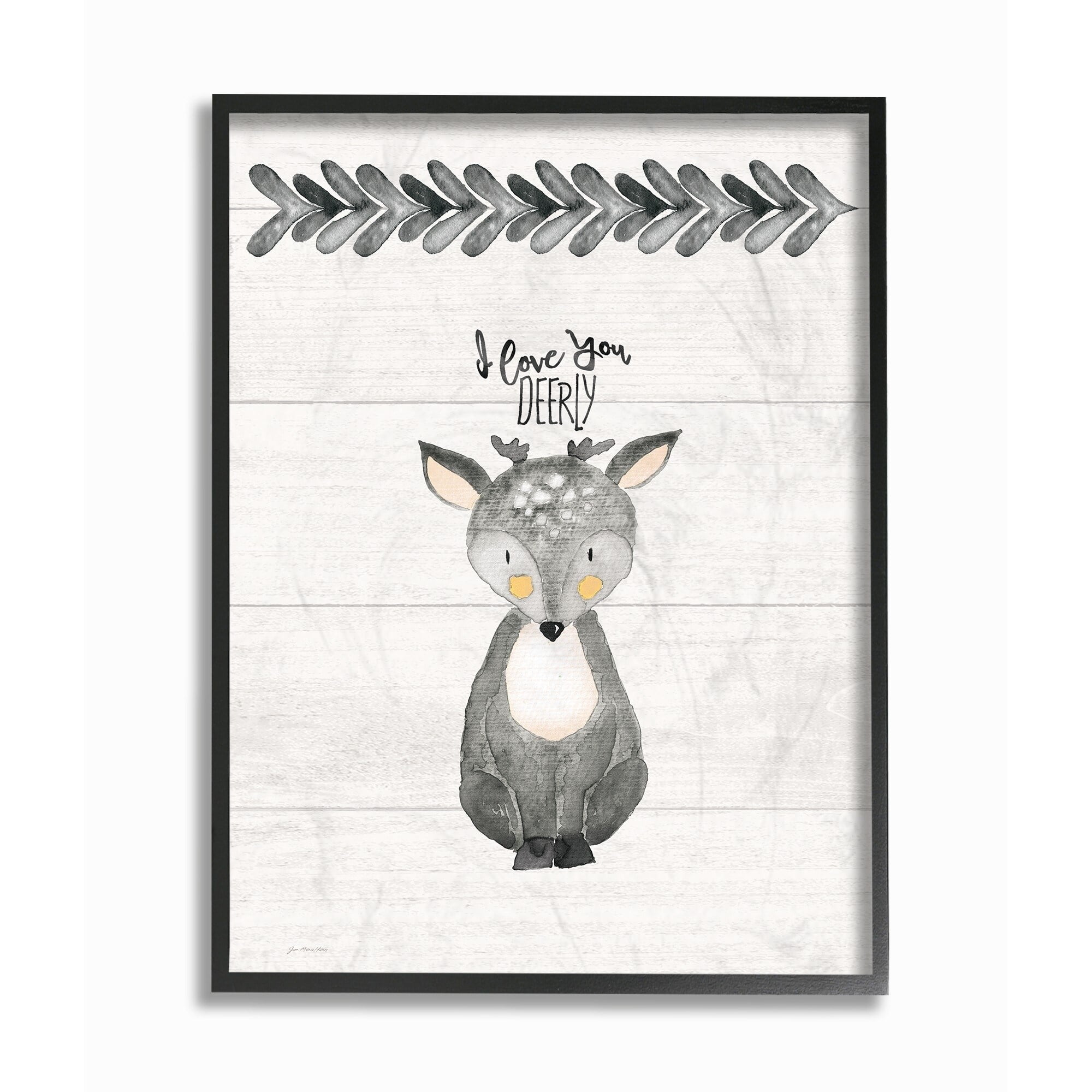 Stupell I Love You Deerly Framed Giclee Wall Art 11 x 14