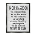 thumbnail image 1 of Stupell In Our Classroom Teacher Sign Inspirational Painting Black Floater Framed Art Print Wall Art, 1 of 6