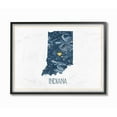 thumbnail image 1 of Stupell Indiana Minimal Blue Marbled Paper Silhouette Framed Art, 11 x 14, Design By Artist Daphne Polselli 11 x 14, 1 of 2