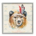 thumbnail image 1 of Stupell Indigenous Bear Geometric Wildlife Animals & Insects Painting Gray Framed Art Print Wall Art, 1 of 7