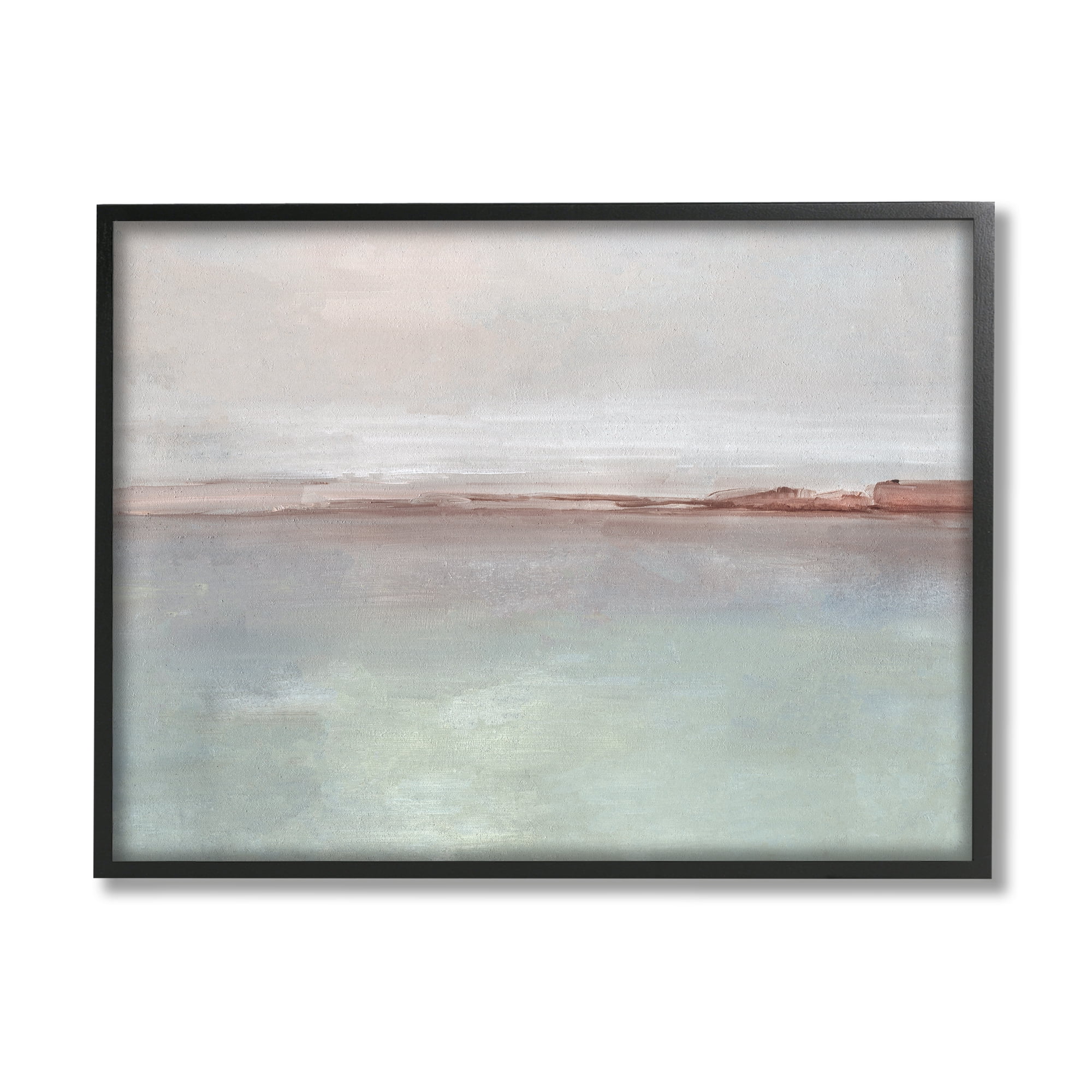 Stupell Indtries Abstract Coastal Landscape Soft Grey Brown Horizon,30 x 24,Design by Sally Swatland