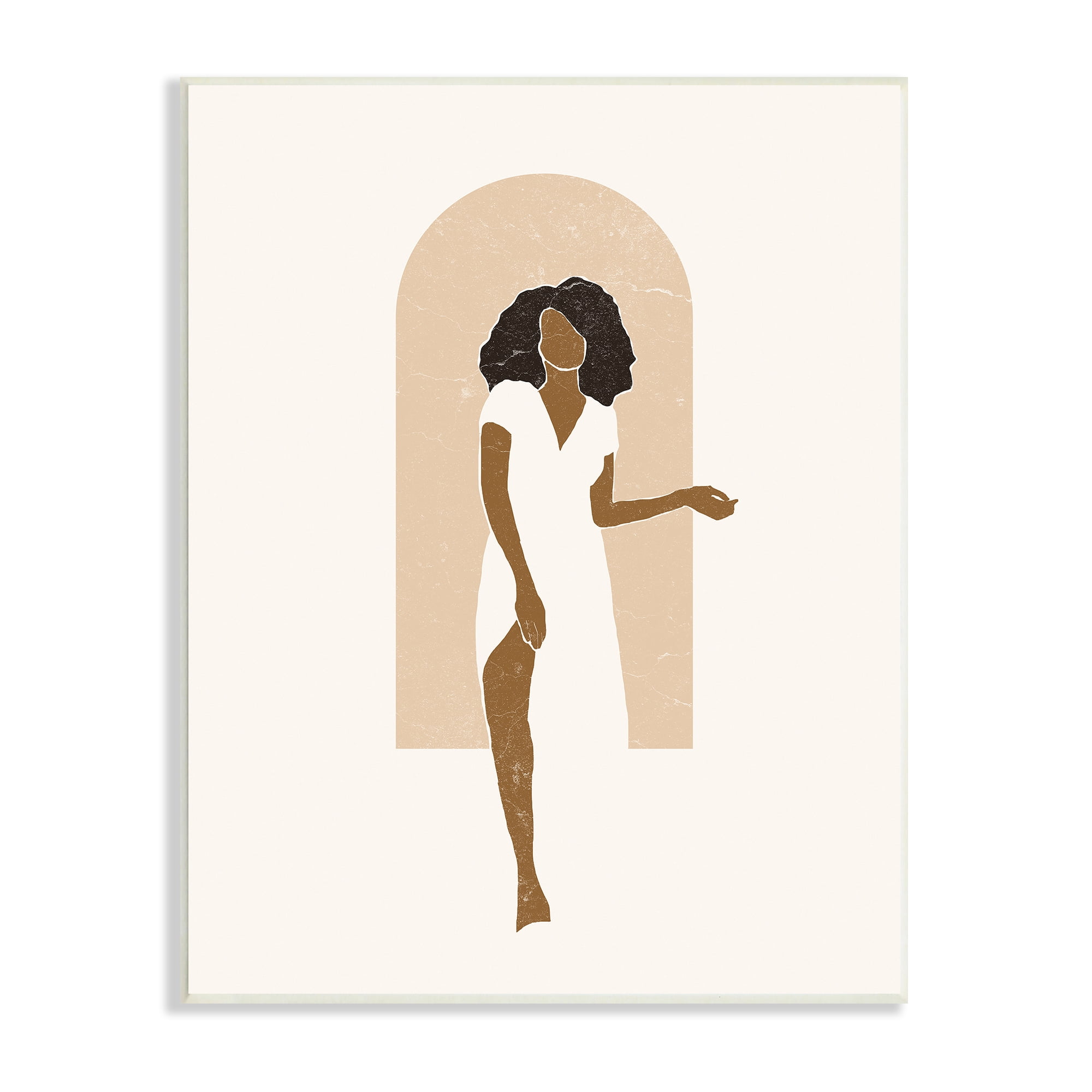 Stupell Indtries Abstract Female in Archway Soft Minimal Earth Tones,10 x 15,Design by Yuyu Pont