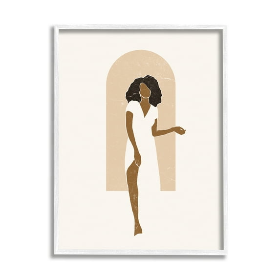 Stupell Indtries Abstract Female in Archway Soft Minimal Earth Tones,11 x 14,Design by Yuyu Pont