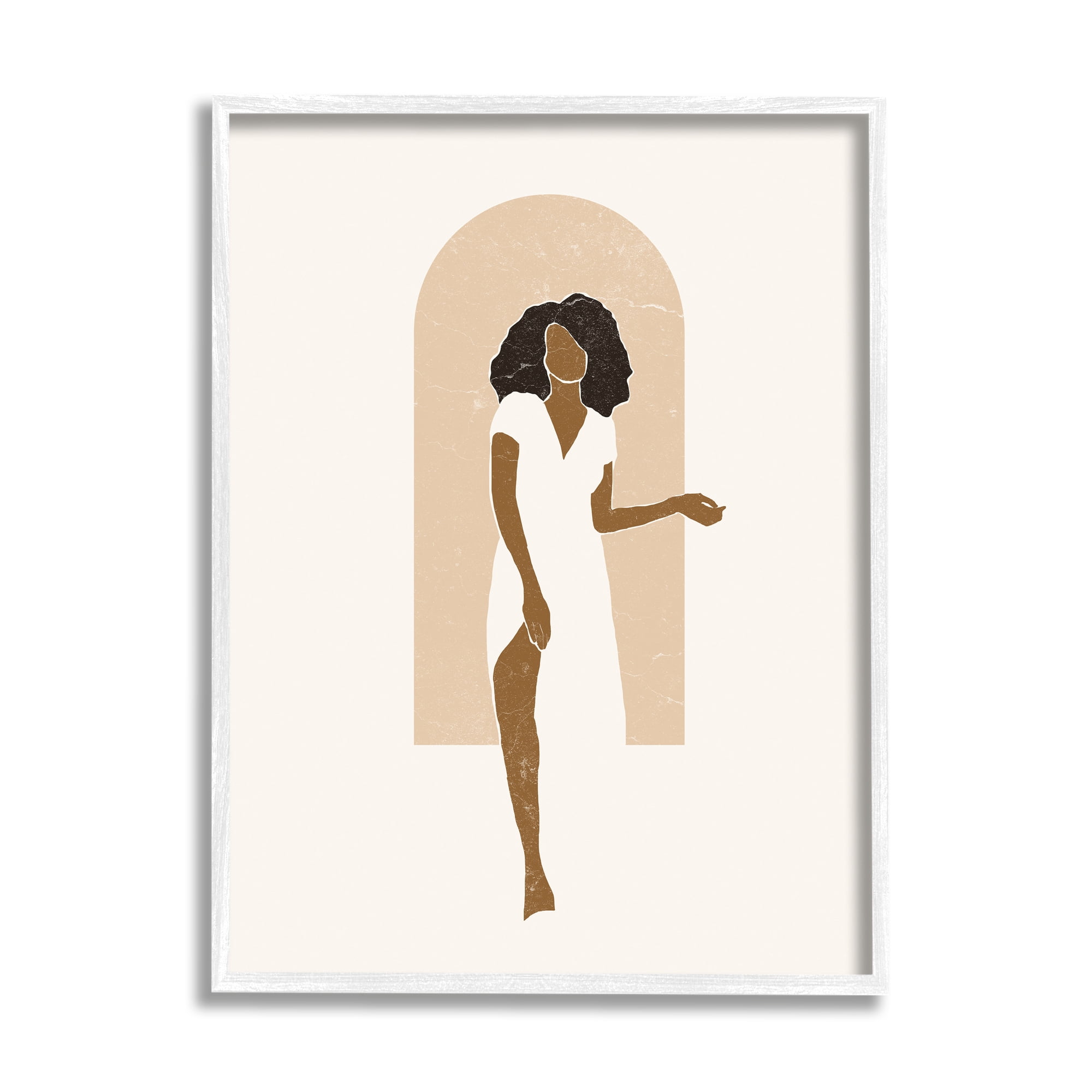 Stupell Indtries Abstract Female in Archway Soft Minimal Earth Tones,16 x 20,Design by Yuyu Pont