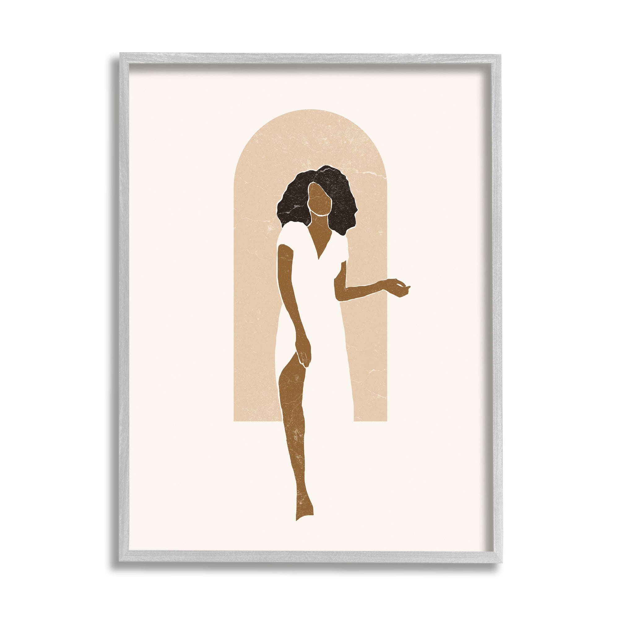Stupell Indtries Abstract Female in Archway Soft Minimal Earth Tones,24 x 30,Design by Yuyu Pont