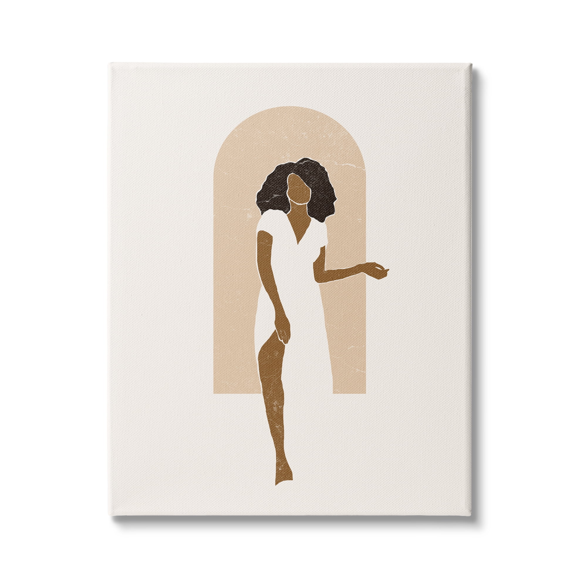 Stupell Indtries Abstract Female in Archway Soft Minimal Earth Tones,30 x 40,Design by Yuyu Pont