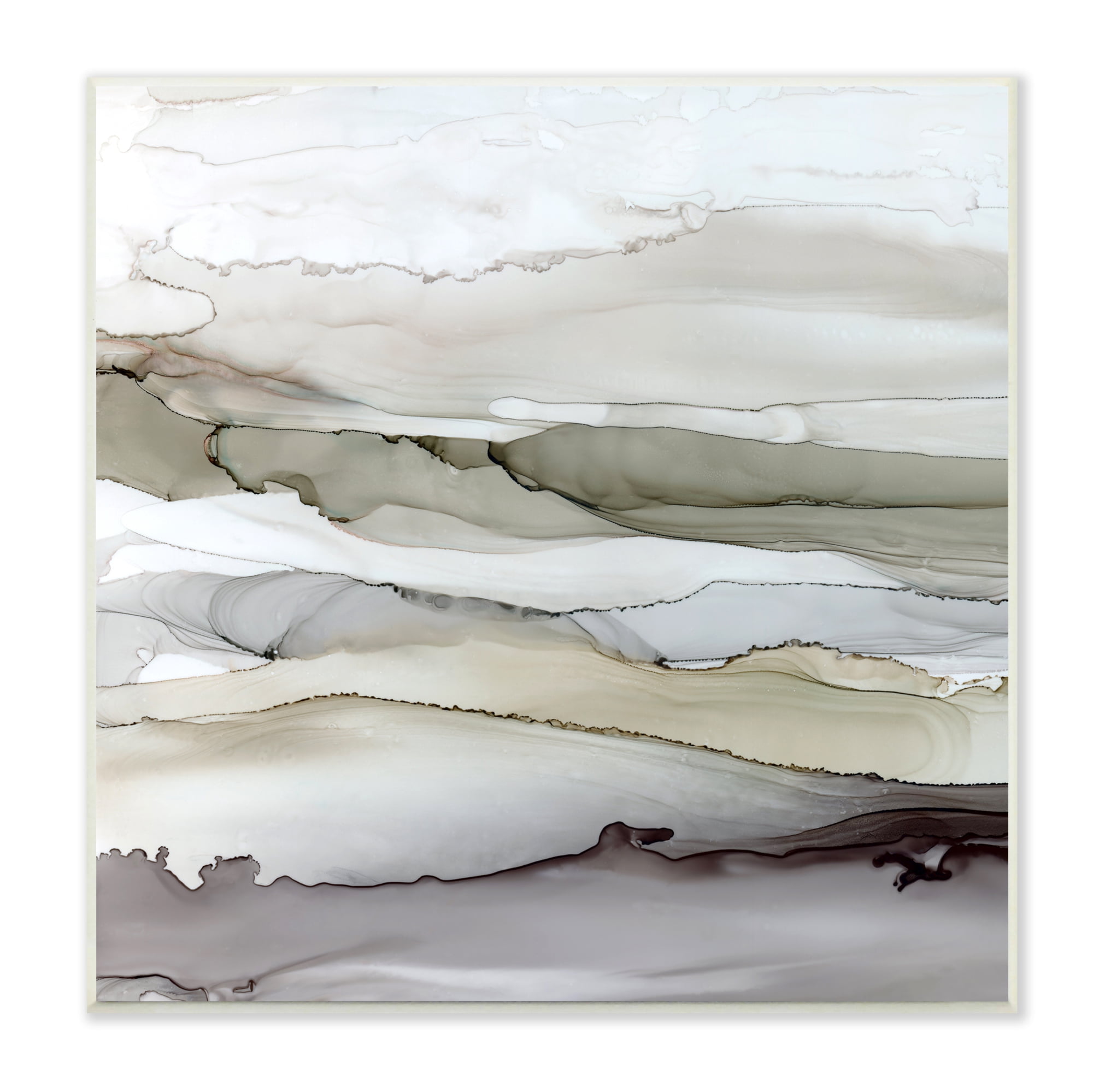 Stupell Indtries Abstract Mountain Range Watercolor Interpretation Brown Grey,12 x 12,Design by Carol Robinson
