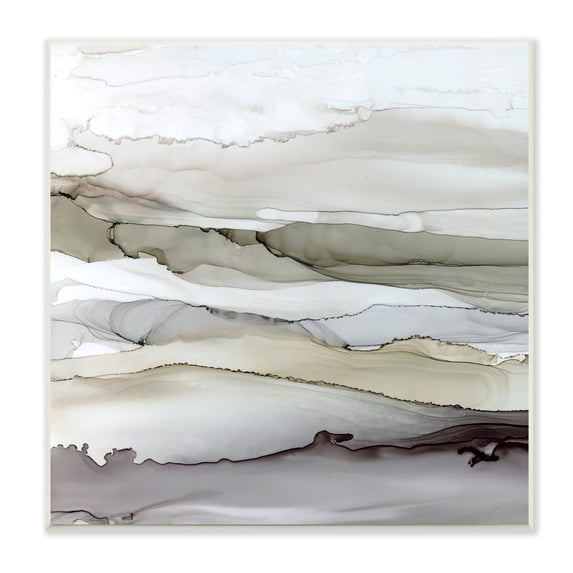 Stupell Indtries Abstract Mountain Range Watercolor Interpretation Brown Grey,12 x 12,Design by Carol Robinson