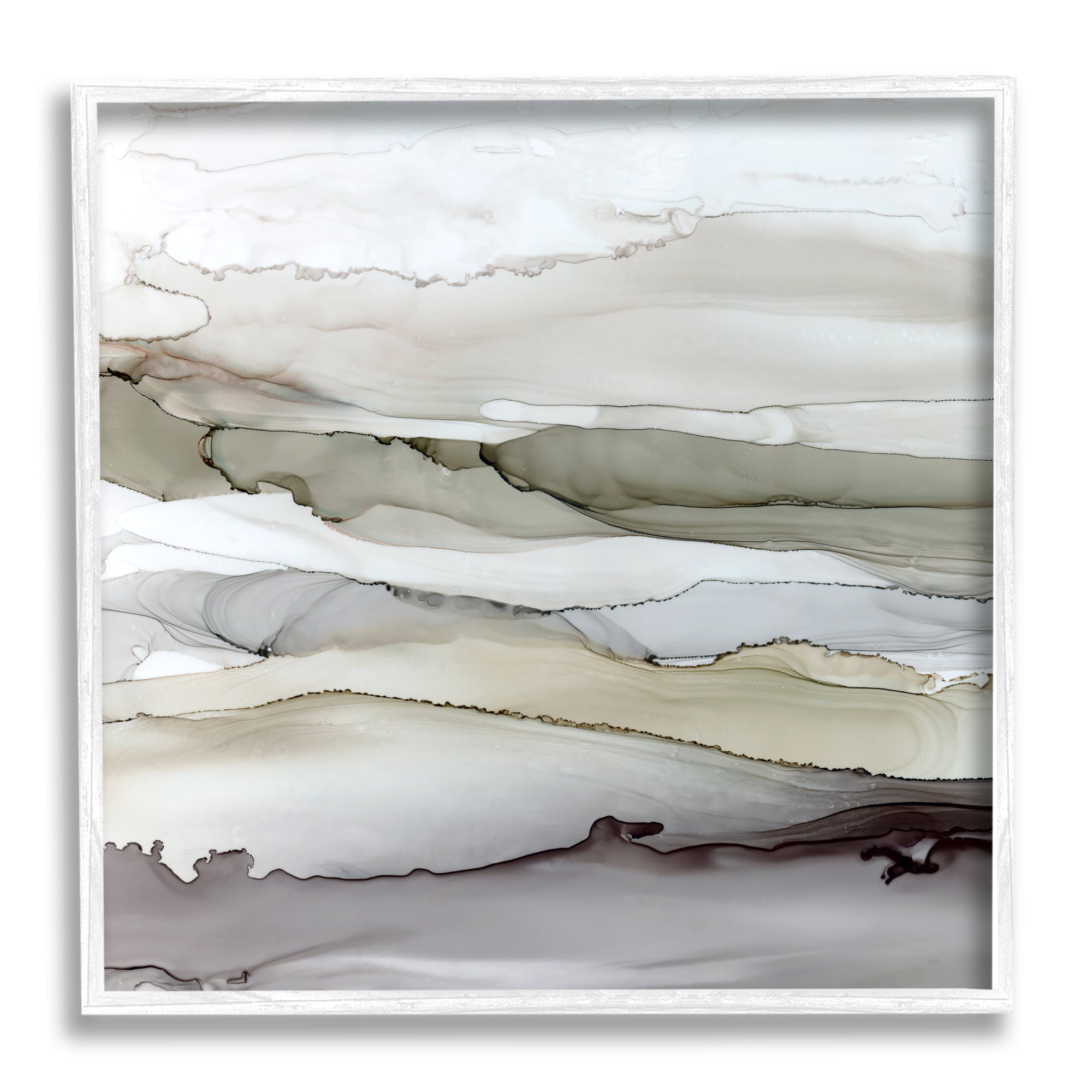 Stupell Indtries Abstract Mountain Range Watercolor Interpretation Brown Grey,12 x 12,Design by Carol Robinson
