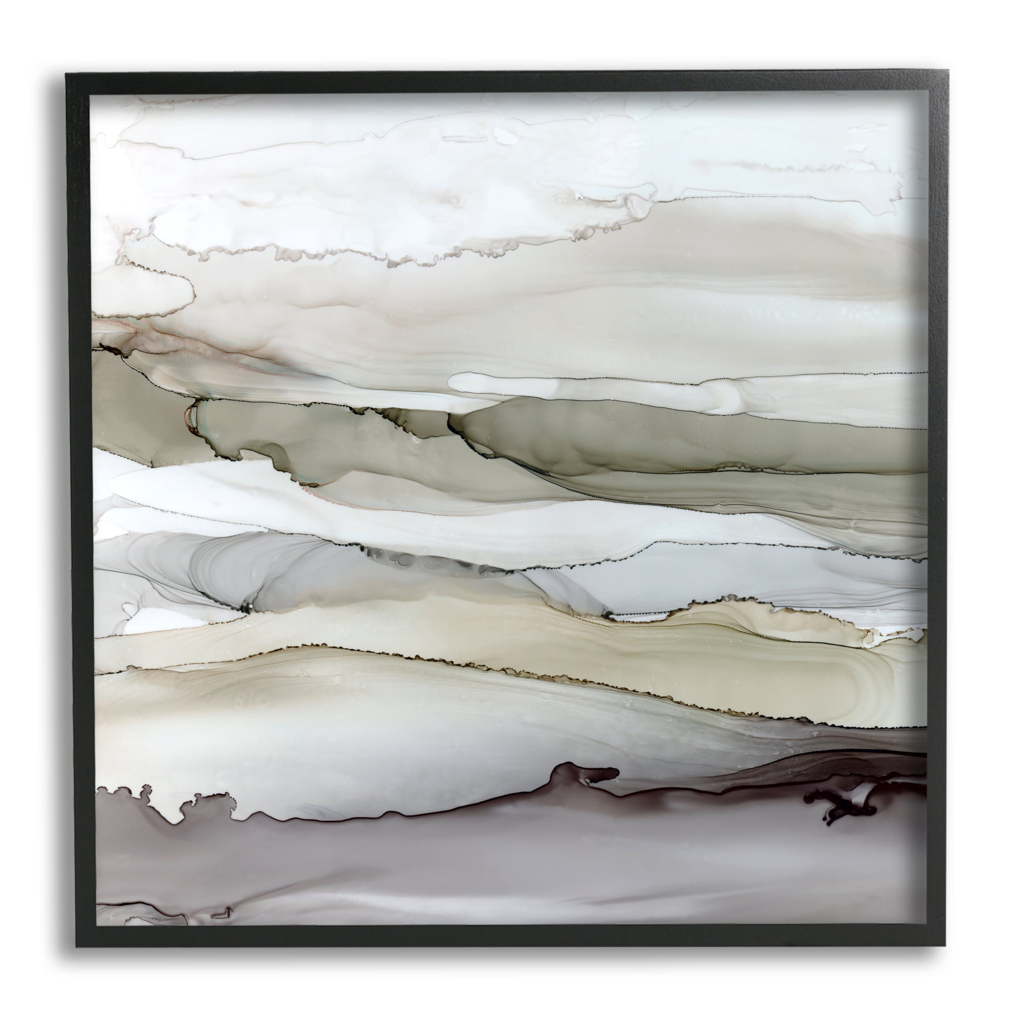 Stupell Indtries Abstract Mountain Range Watercolor Interpretation Brown Grey,17 x 30,Design by Carol Robinson