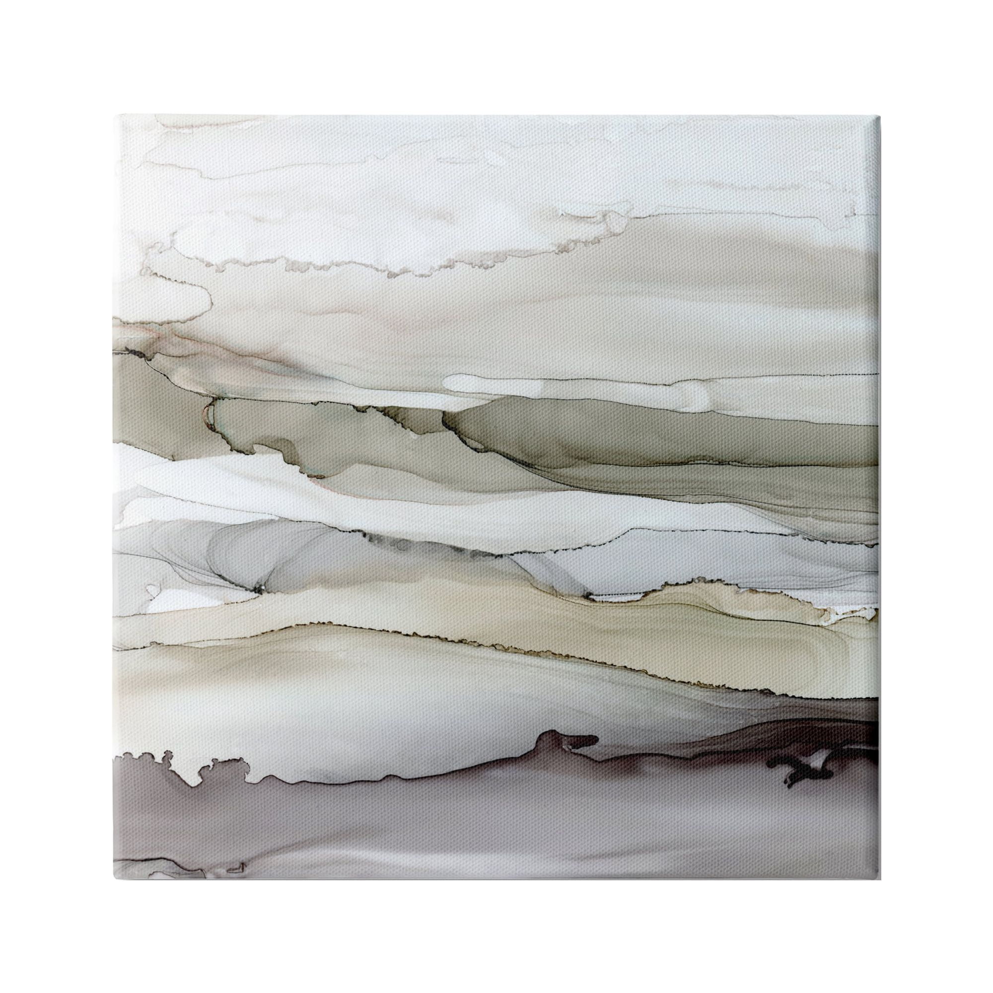 Stupell Indtries Abstract Mountain Range Watercolor Interpretation Brown Grey,36 x 36,Design by Carol Robinson