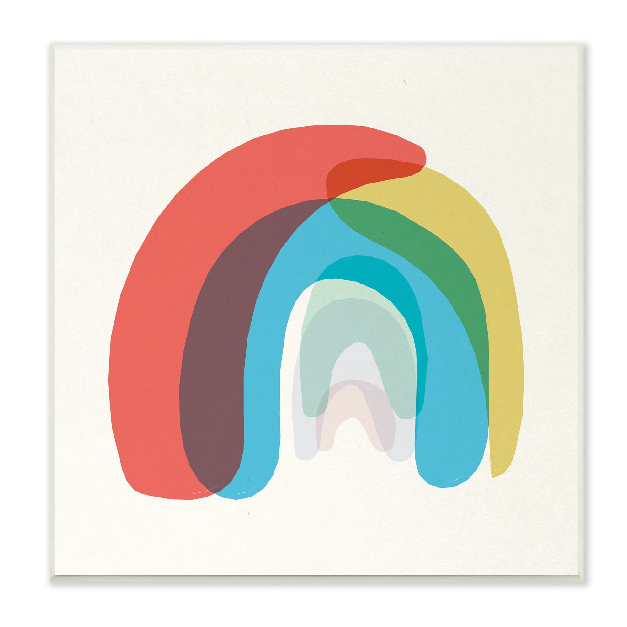 Stupell Indtries Abstract Rainbow Asymmetrical Arches Opaque Layers,12 x 12,Design by Daphne Polselli