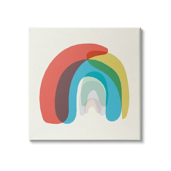 Stupell Indtries Abstract Rainbow Asymmetrical Arches Opaque Layers,36 x 36,Design by Daphne Polselli