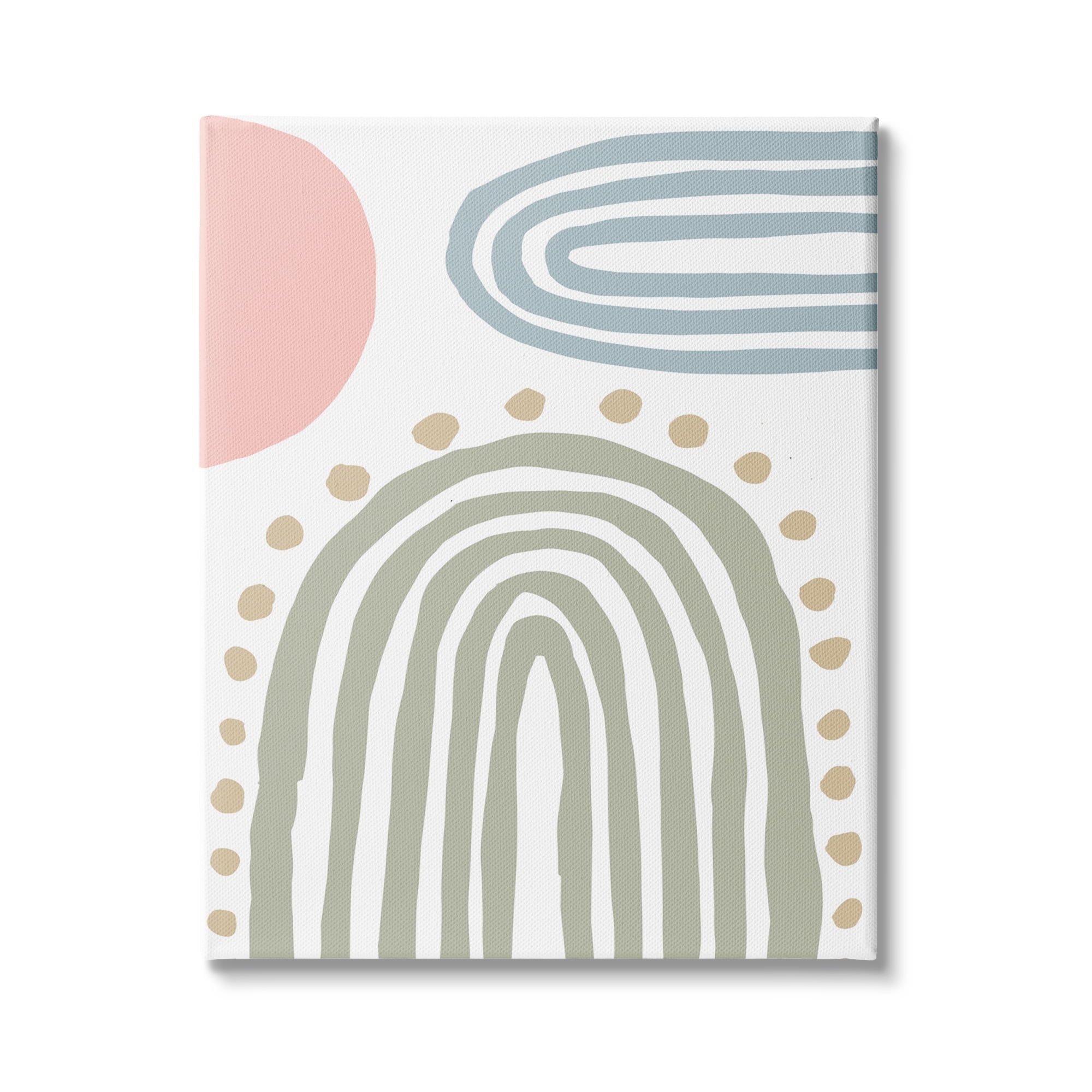 Stupell Indtries Abstract Rainbow Sky Pink Sun Polka Dots,16 x 20,Design by Elizabeth Medley