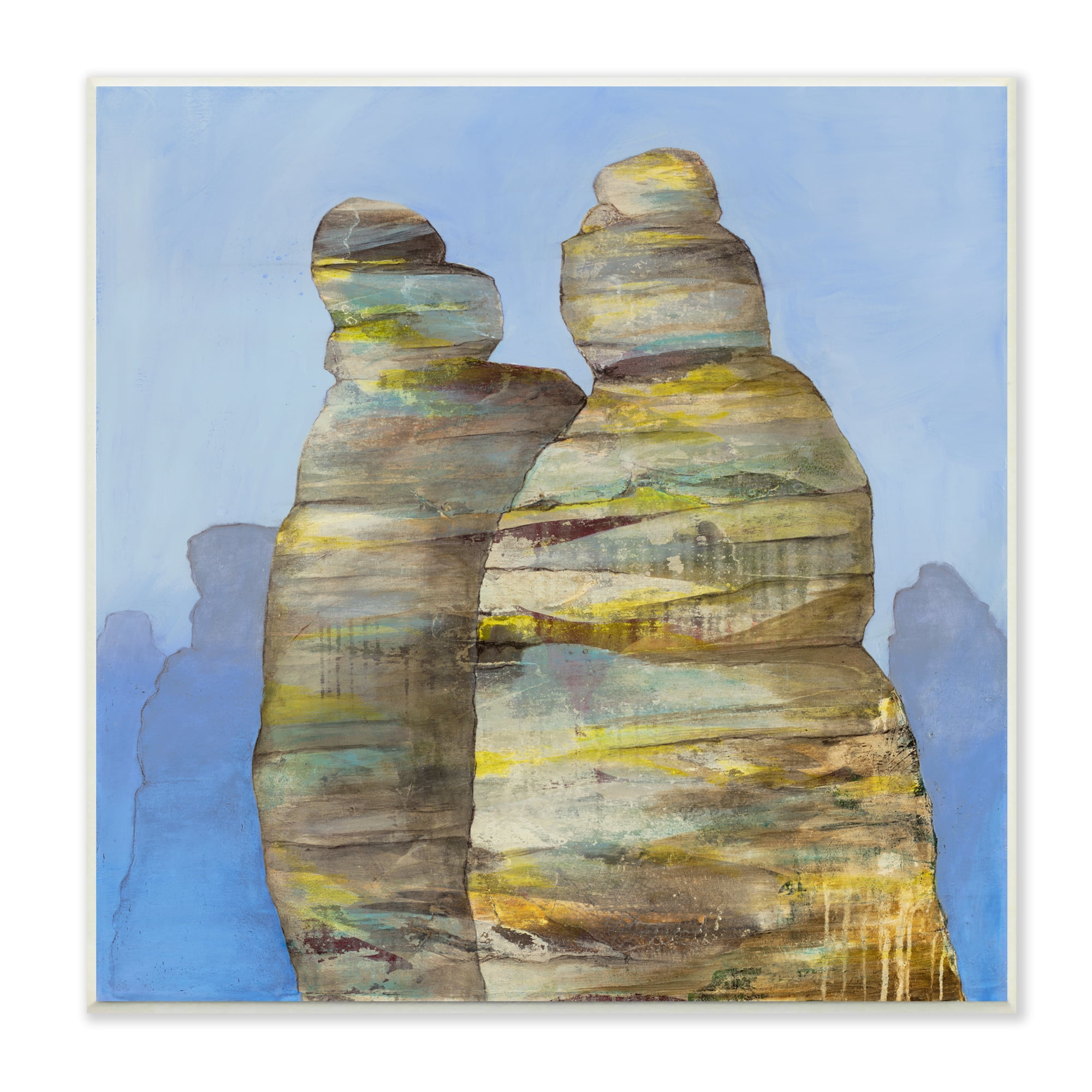 Stupell Indtries Abstract Rock Formations Distressed Patterns Nautical Cliffs,12 x 12,Design by Ruth Fromstein