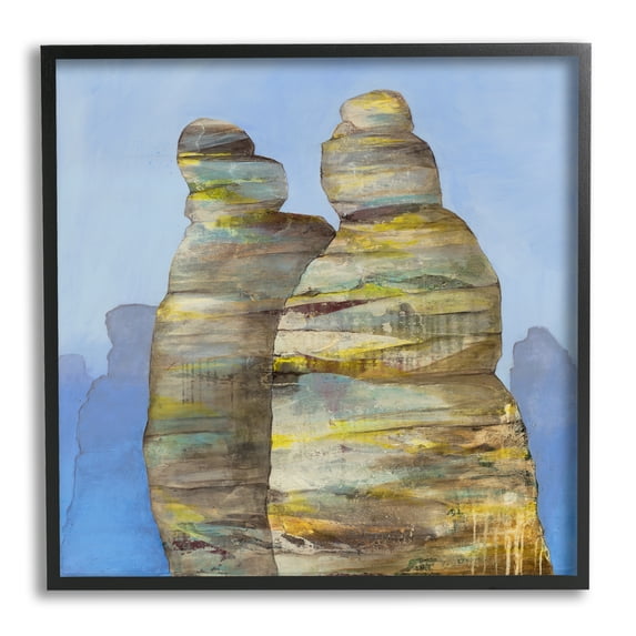 Stupell Indtries Abstract Rock Formations Distressed Patterns Nautical Cliffs,24 x 24,Design by Ruth Fromstein