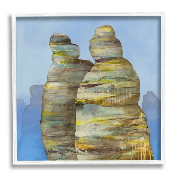 Stupell Indtries Abstract Rock Formations Distressed Patterns Nautical Cliffs,24 x 24,Design by Ruth Fromstein