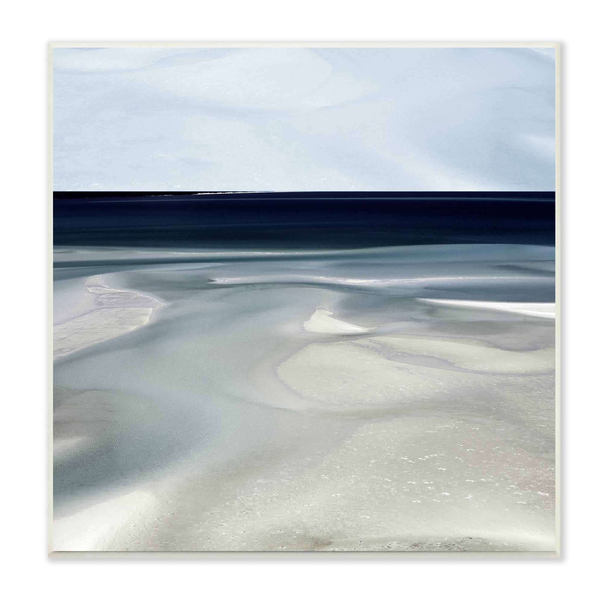 Stupell Indtries Abstract Shallow Beach Tide Water Movement Soft Blues,12 x 12,Design by Danita Delimont
