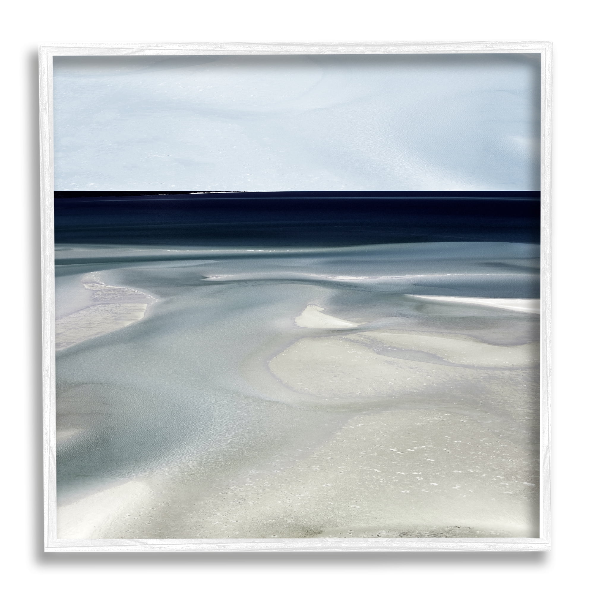 Stupell Indtries Abstract Shallow Beach Tide Water Movement Soft Blues,12 x 12,Design by Danita Delimont