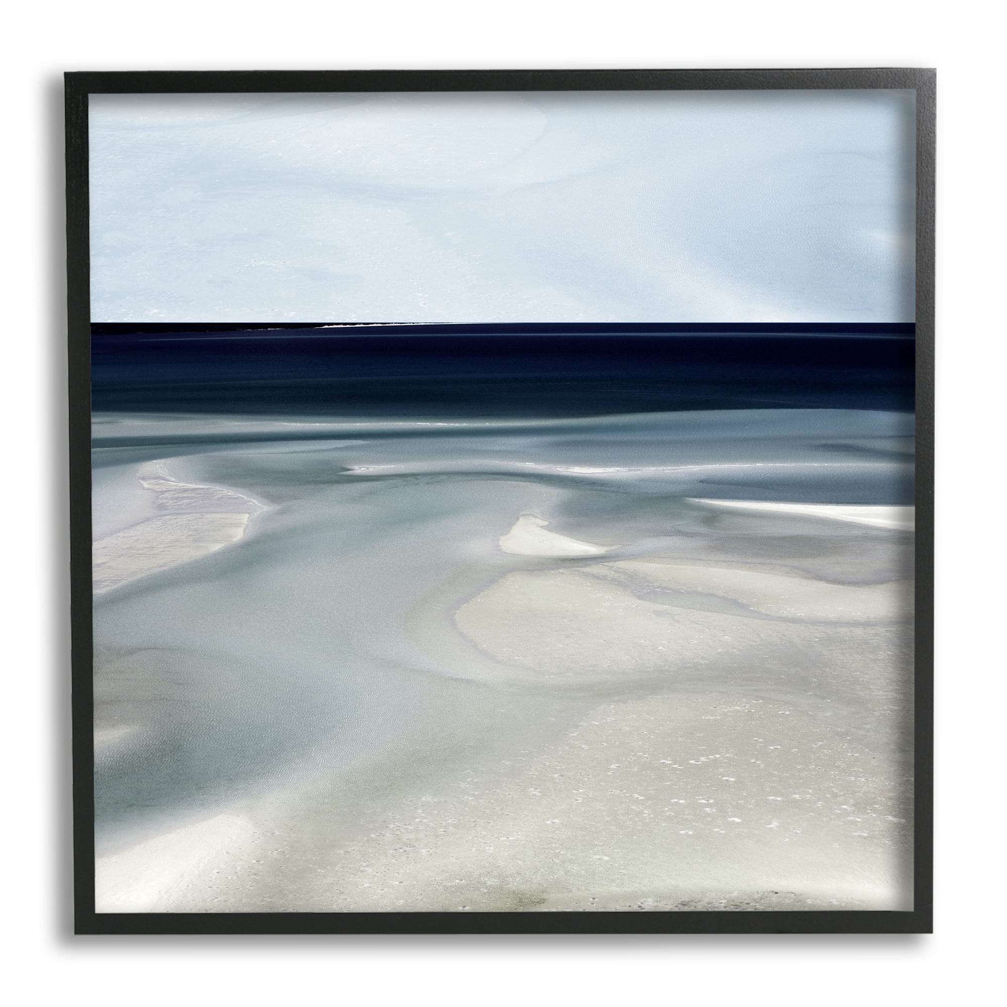 Stupell Indtries Abstract Shallow Beach Tide Water Movement Soft Blues,24 x 24,Design by Danita Delimont