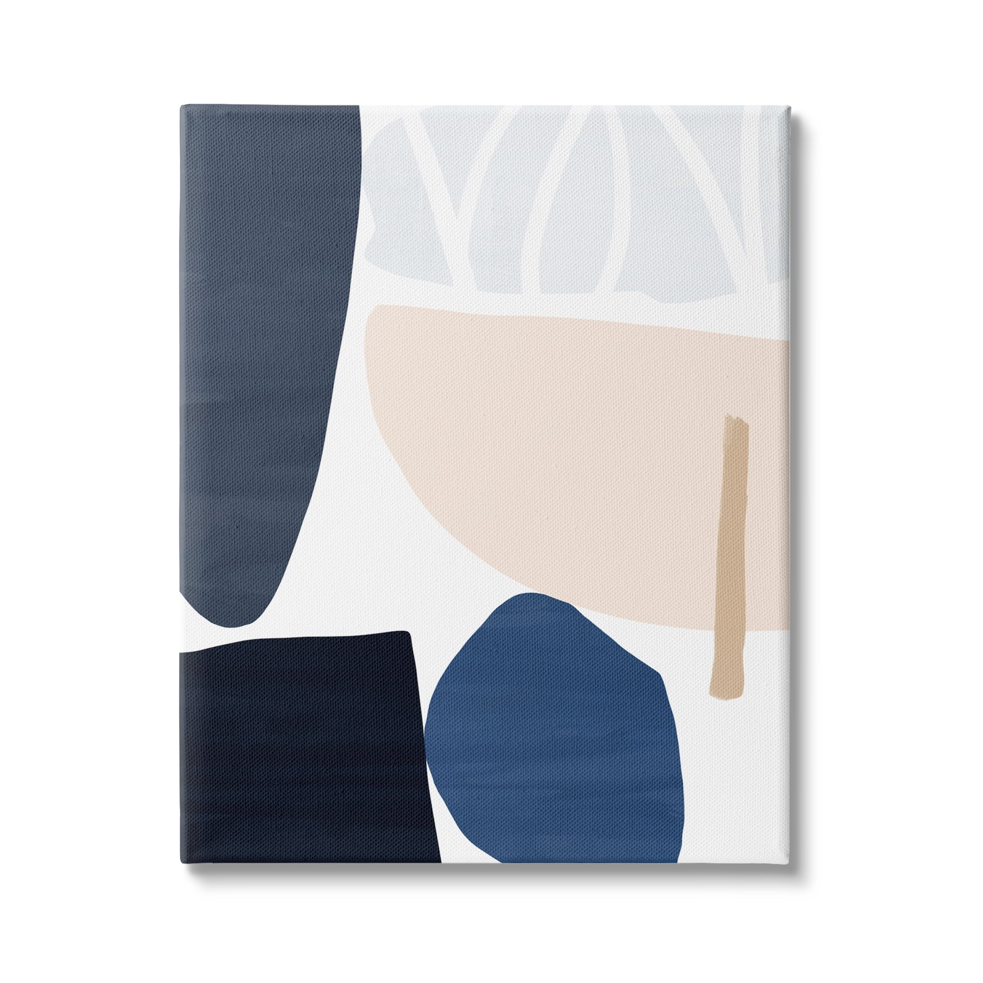 Stupell Indtries Abstract Shape Collage Modern Blue Pink Beige ,16 x 20,Design by Victoria Barnes