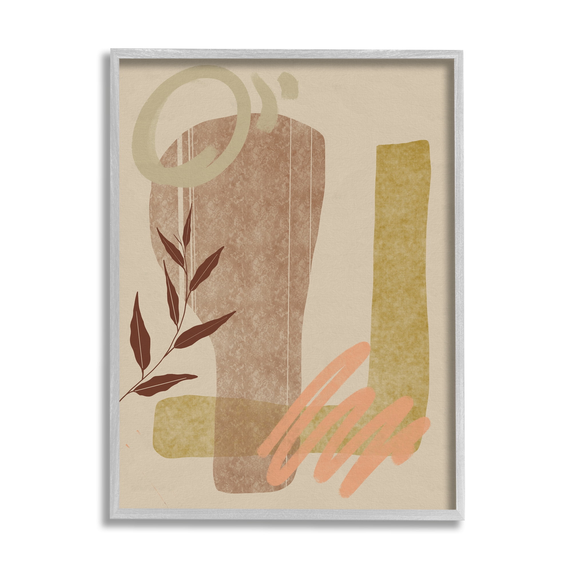 Stupell Indtries Abstract Shapes and Scribbles Brown Tone Desert Plant,11 x 14,Design by Nicholas Holman&nbsp;