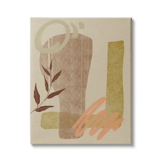 Stupell Indtries Abstract Shapes and Scribbles Brown Tone Desert Plant,30 x 40,Design by Nicholas Holman 