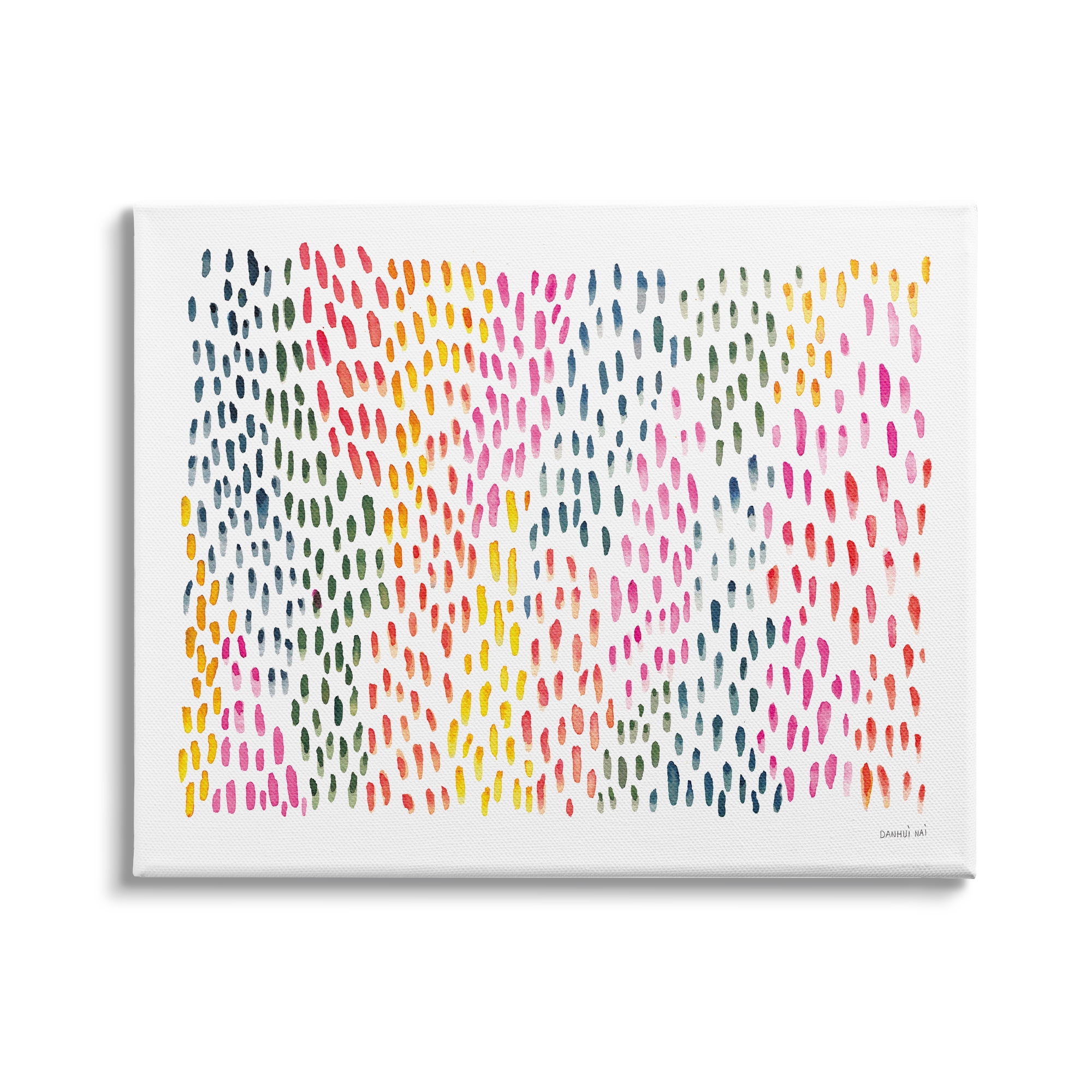 Stupell Indtries Abstract Splotch Marks Pink Yellow Green Pattern,40 x 30,Design by Danhui Nai