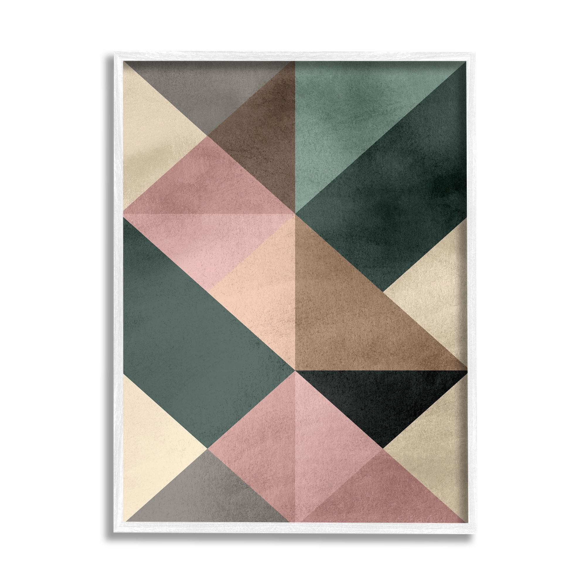 Stupell Indtries Abstract Woven Geometric Shapes Contrasting Triangles Earth Tones,11 x 14,Design by Design Fabrikken