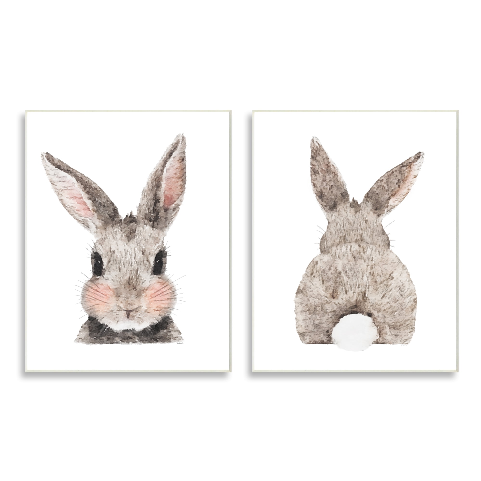 Stupell Indtries Adorable Bunny Cotton Tail Kid's Rabbit Blhing,13 x 19,Design by Amanda Greenwood