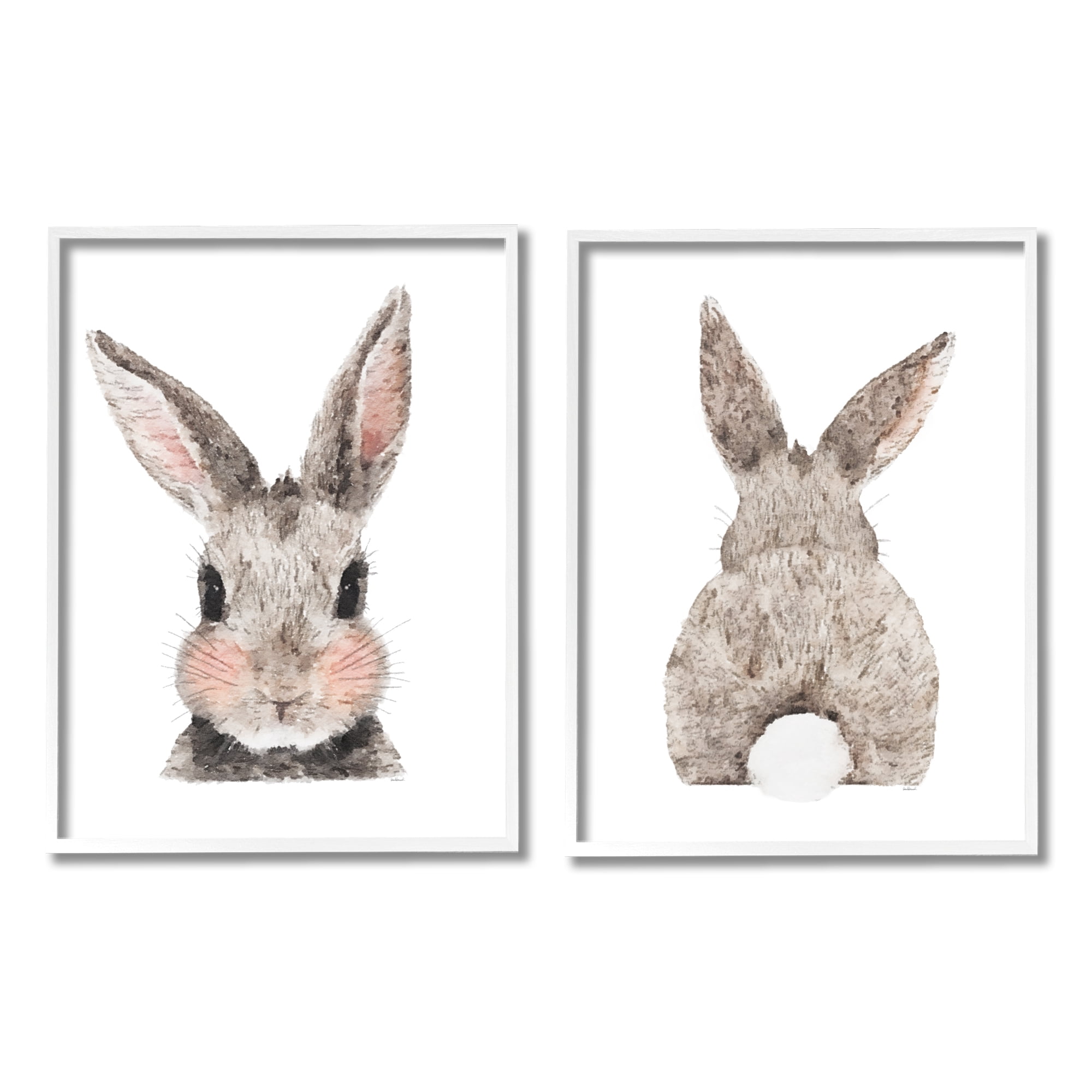 Stupell Indtries Adorable Bunny Cotton Tail Kid's Rabbit Blhing,16 x 20,Design by Amanda Greenwood