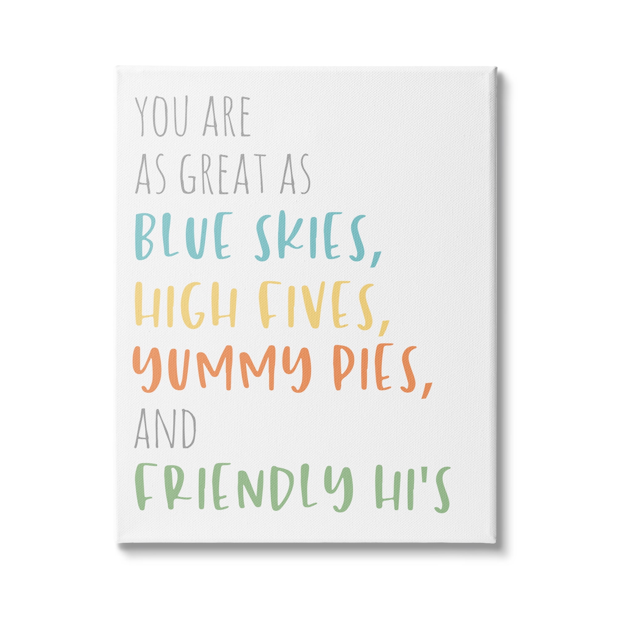 Stupell Indtries As Great As Blue Skies Motivational Kid's Phrase,24 x 30,Design by Anna Quach
