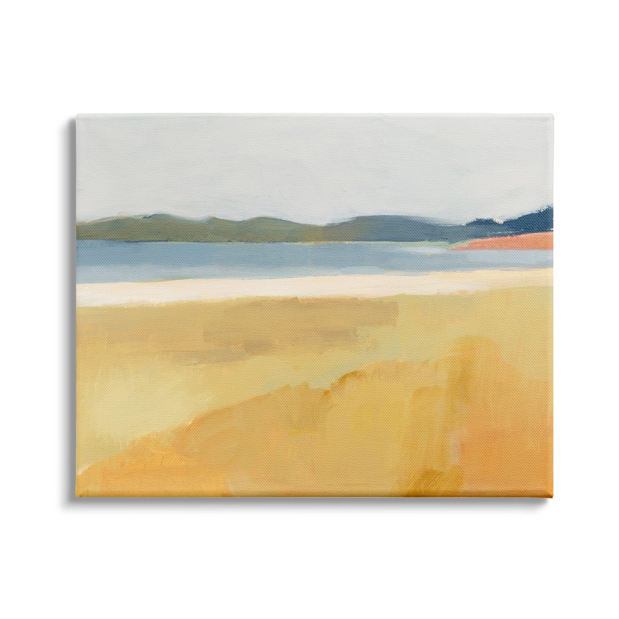 Stupell Indtries Autumn Grassy Field Lake Landscape Distant Rolling Hills,40 x 30,Design by Victoria Barnes&nbsp;