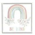 thumbnail image 1 of Stupell Indtries Be Kind Phrase Spring Florals Soft Tone Rainbow,17 x 17,Design by Nan, 1 of 7