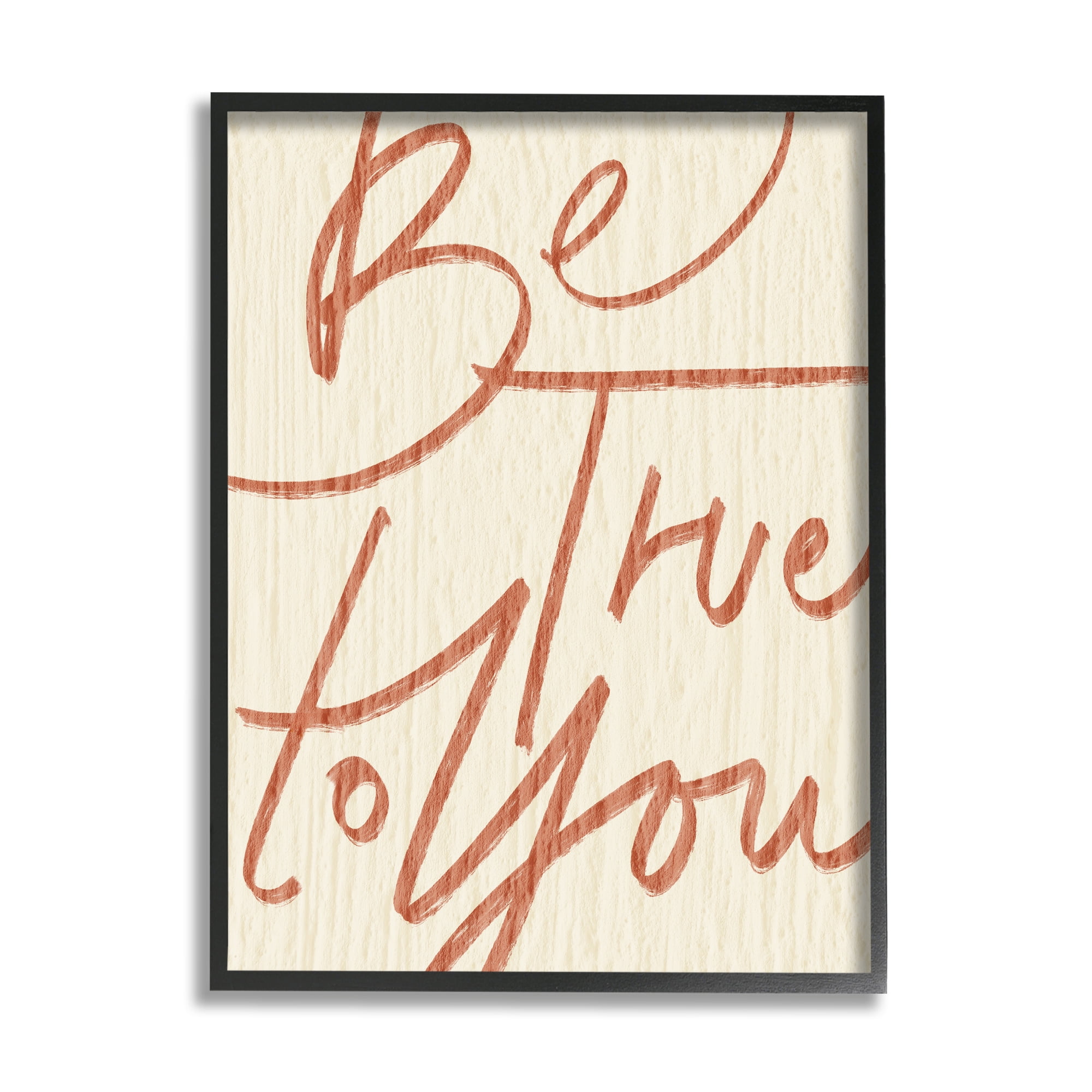 Stupell Indtries Be True to You Phrase Minimal Rtic Typography,11 x 14,Design by Daphne Polselli