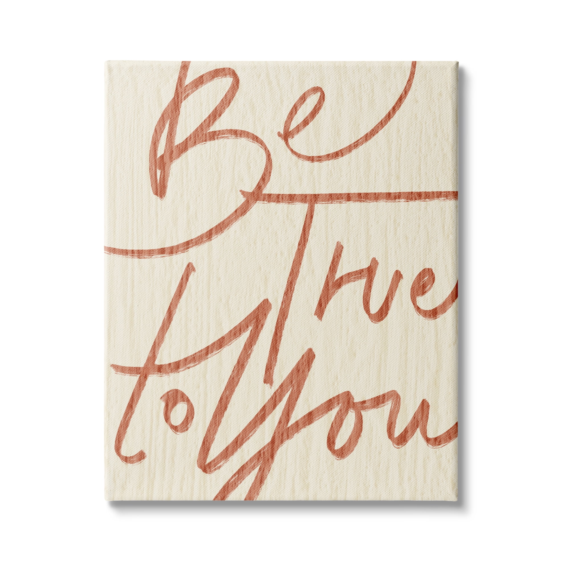 Stupell Indtries Be True to You Phrase Minimal Rtic Typography,24 x 30,Design by Daphne Polselli