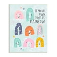 thumbnail image 1 of Stupell Indtries Be Your Own Rainbow Phrase Playful Kid's Illtration,10 x 15,Design by Anna Quach, 1 of 6