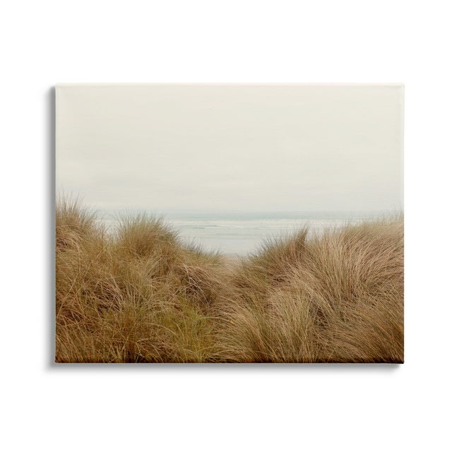 Stupell Indtries Beach Behind Tall Grass Sun Bleached Ocean Landscape,48 x 36,Design by Ian Winstanley
