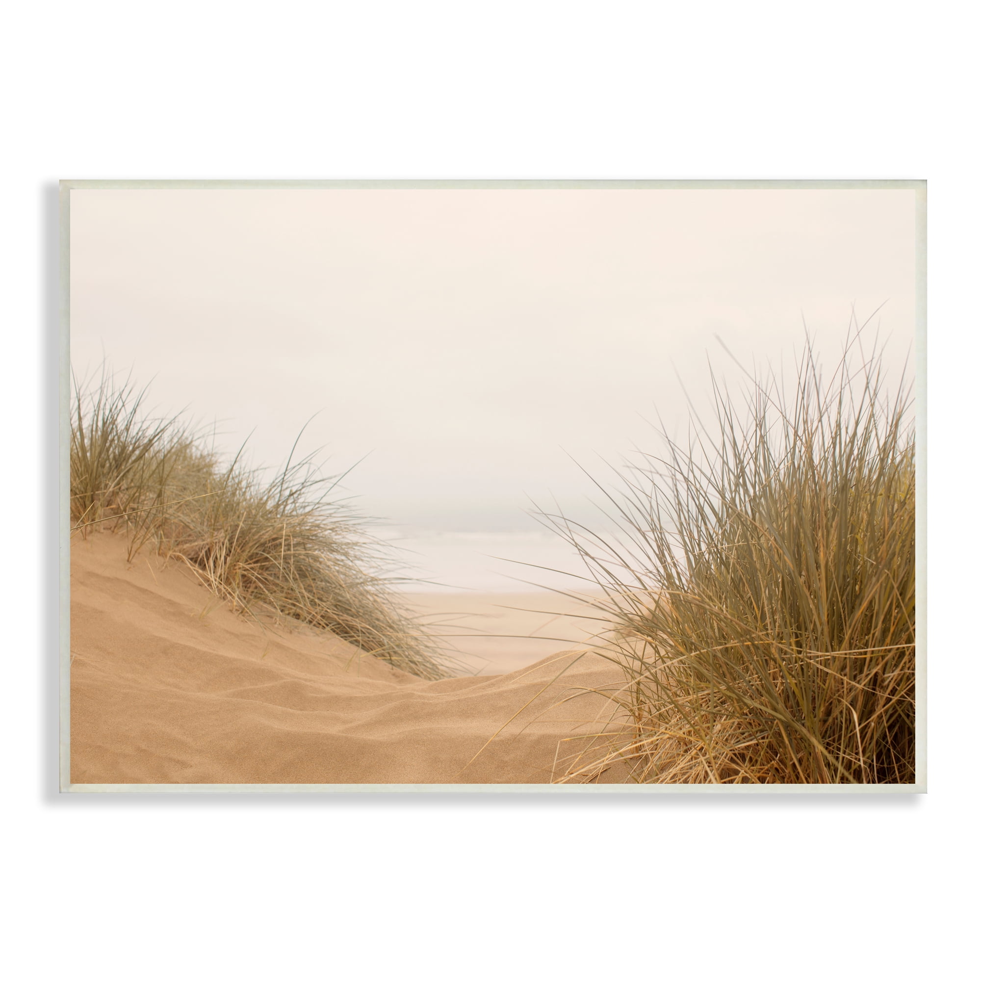Stupell Indtries Beach Sand Dune Path Tall Grass Muted Sky,19 x 13,Design by Ian Winstanley