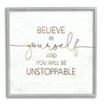 thumbnail image 1 of Stupell Indtries Believe In Yourself Be Unstoppable Phrase Rtic Typography,12 x 12,Design by Jennifer Pugh, 1 of 7