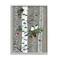 thumbnail image 1 of Stupell Indtries Birds and Holiday Ornaments Birch Tree Forest Gray Framed by Grace Popp, 1 of 8