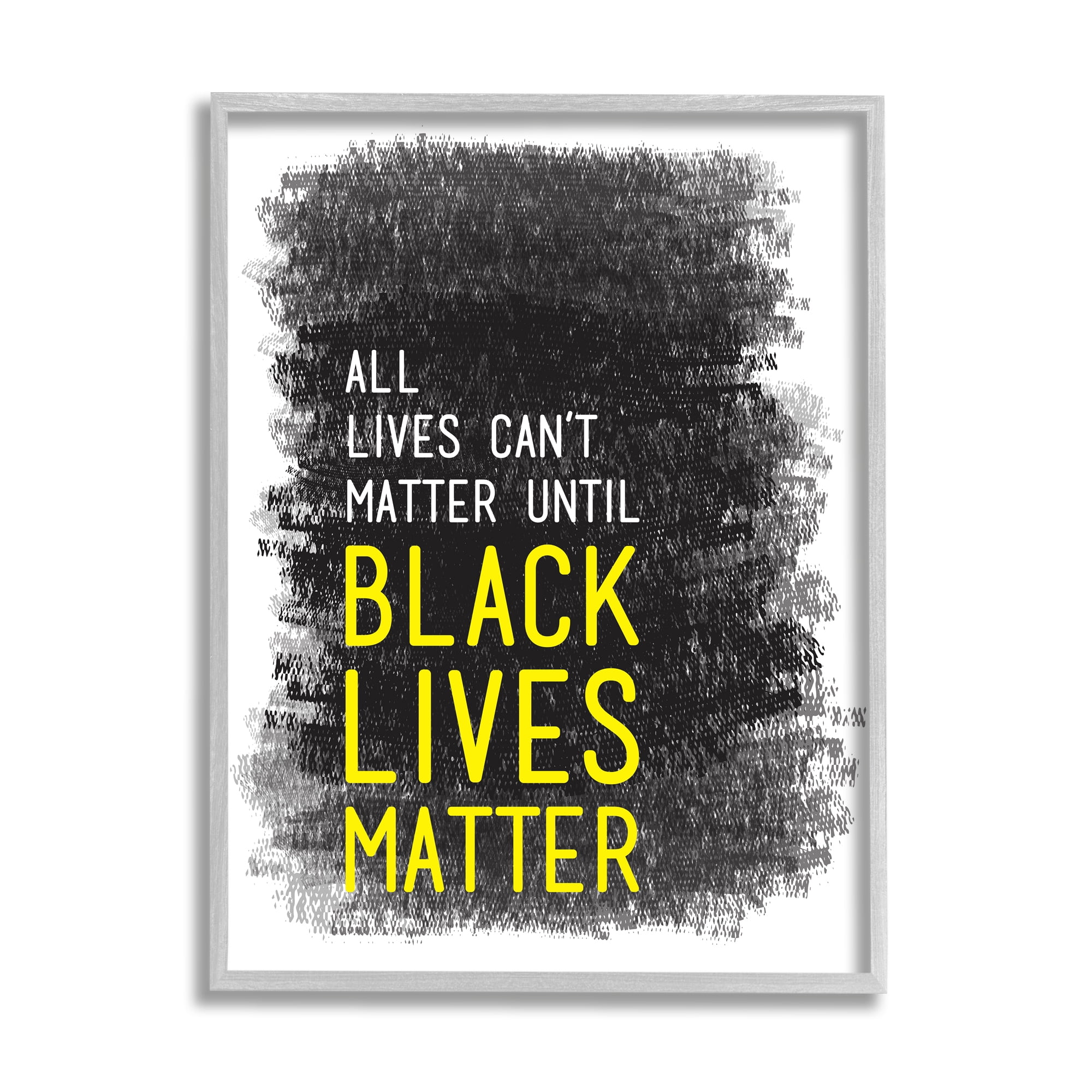 Stupell Indtries Black Lives Matter Motivational Phrase Crayon Scratch Pattern,16 x 20,Design by Tenisha Proctor