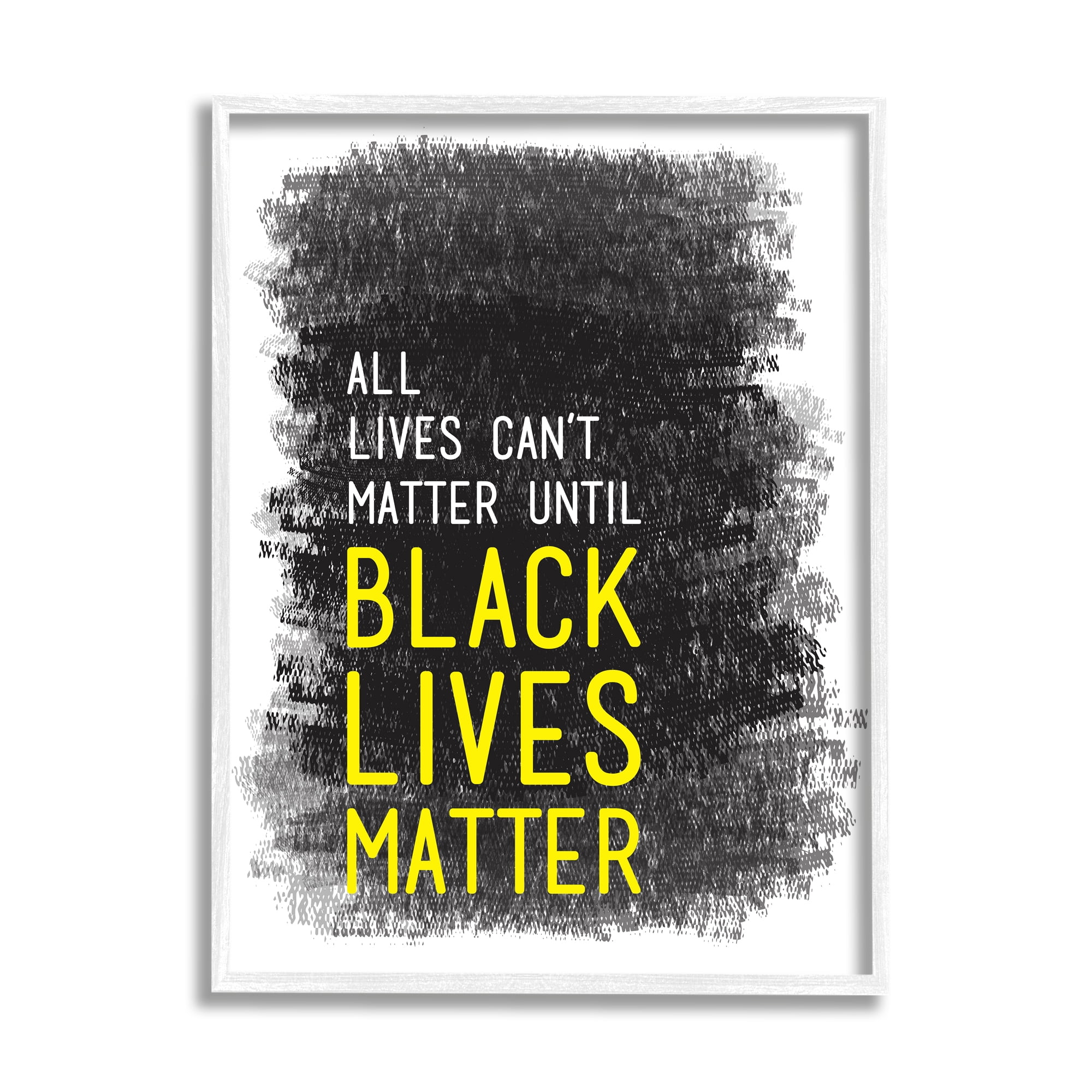 Stupell Indtries Black Lives Matter Motivational Phrase Crayon Scratch Pattern,16 x 20,Design by Tenisha Proctor