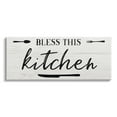 thumbnail image 1 of Stupell Indtries Bless This Kitchen Phrase Minimal Typography Fork Knife,24 x 10,Design by Natalie Carpentieri, 1 of 6