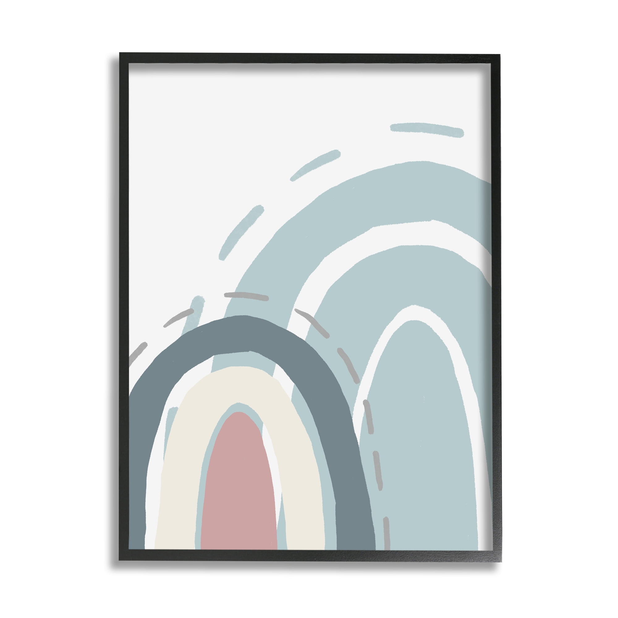 Stupell Indtries Blue Double Rainbow Abstract Soft Neutral Sky,16 x 20,Design by Kali Wilson
