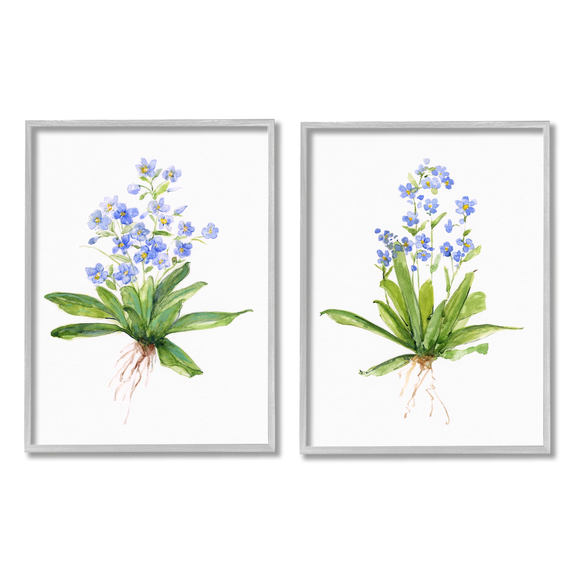 Stupell Indtries Bluebird Garden Floral Bunch Spring Flower Bouquets,24 x 30,Design by Sally Swatland