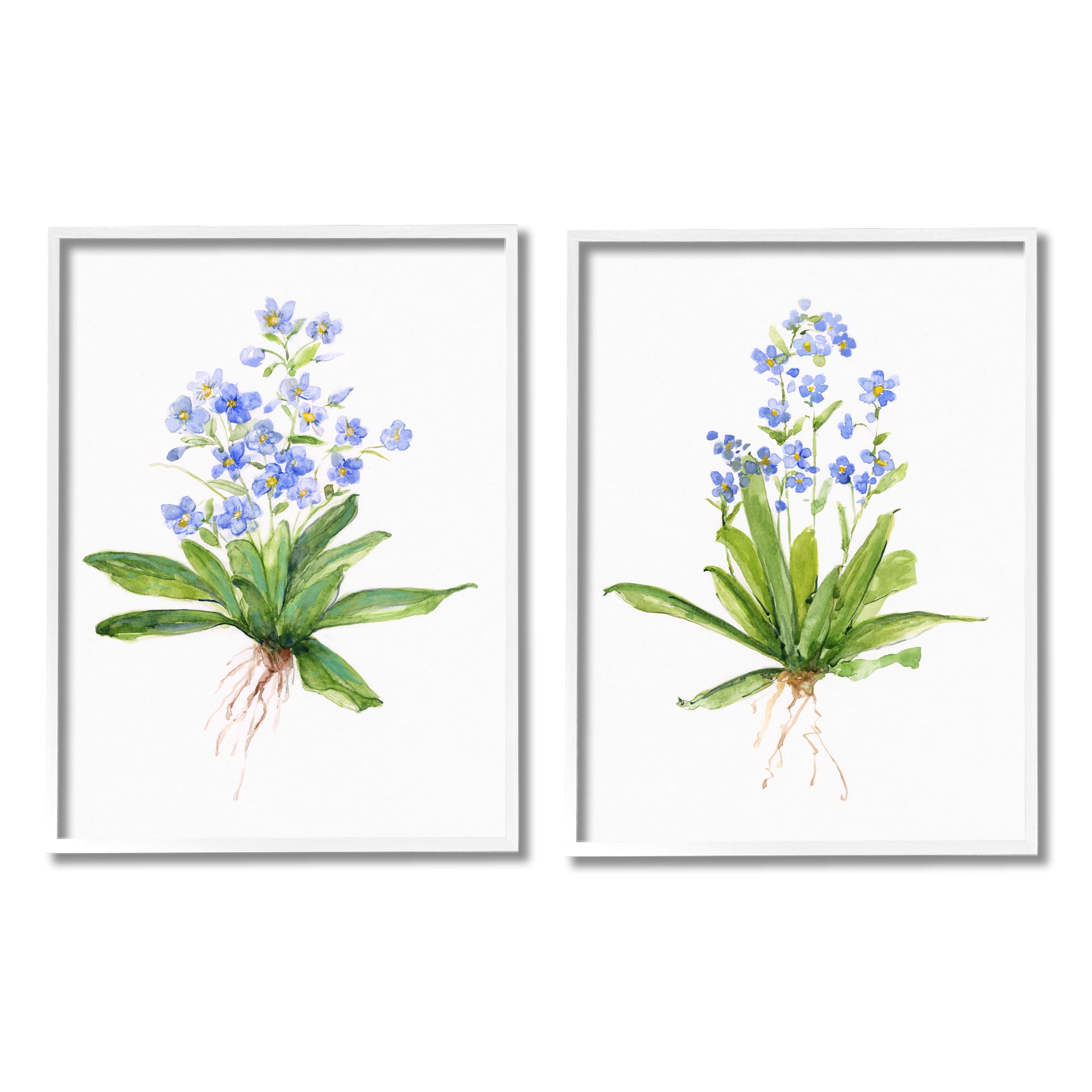 Stupell Indtries Bluebird Garden Floral Bunch Spring Flower Bouquets,24 x 30,Design by Sally Swatland