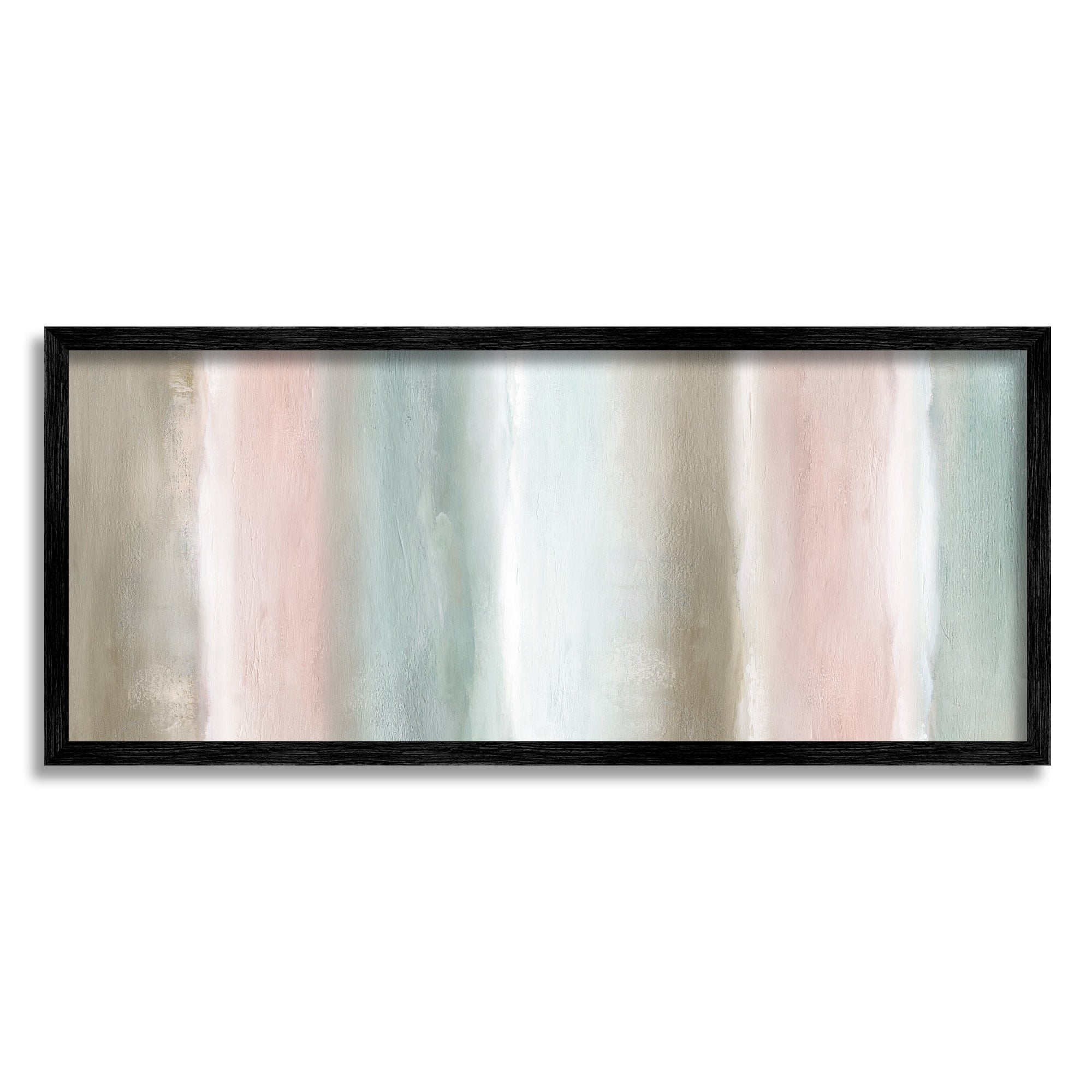 Stupell Indtries Blurred Striped Shape Abstraction Soft Pastel Pink Green,24 x 10,Design by Nan