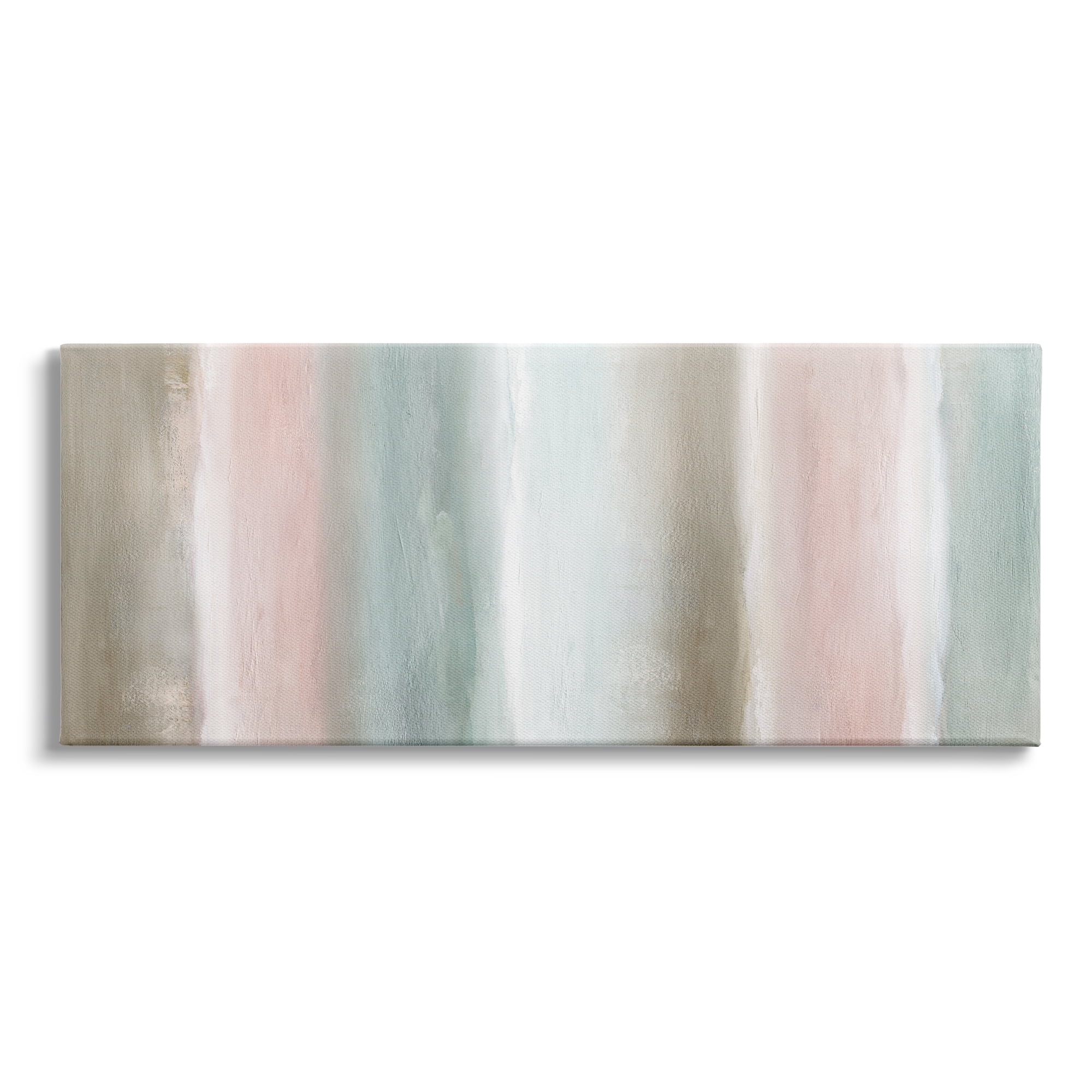 Stupell Indtries Blurred Striped Shape Abstraction Soft Pastel Pink Green,24 x 10,Design by Nan