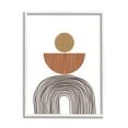 thumbnail image 1 of Stupell Indtries Boho Shapes Stacked Abstract Round Curves Brown White,16 x 20,Design by JJ Design Hoe LLC, 1 of 7